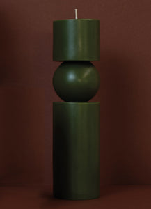 Multi Colour Totem Set of Three Sculptural Candles