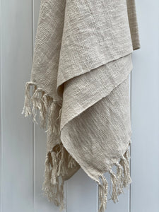 Jasmin Handwoven Cotton Throw - Natural