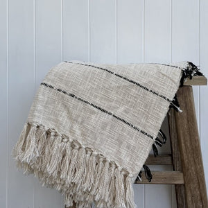 Jasmin Handwoven Cotton Throw - Stripe